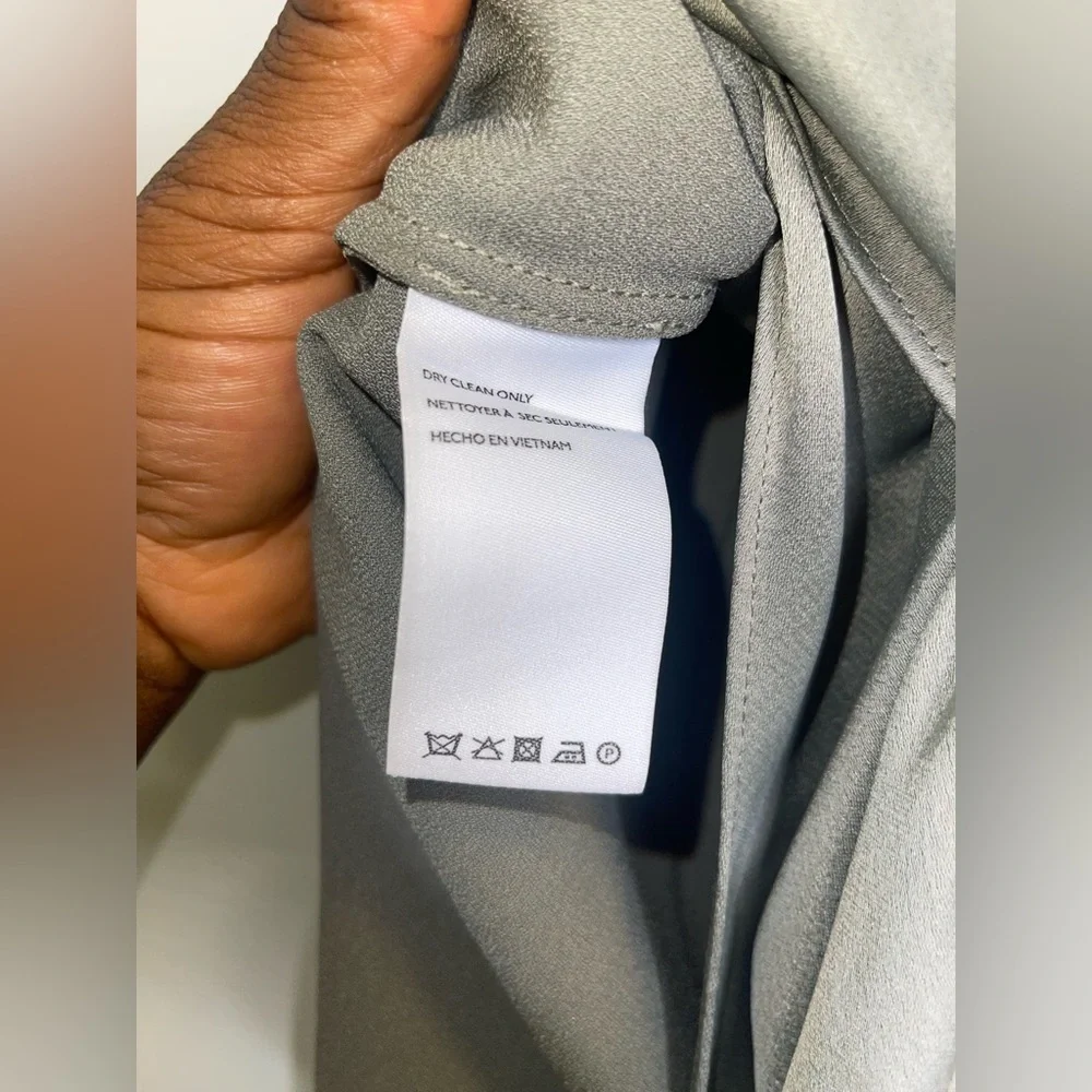 BHLDN Anthropologie Dylan One Shoulder Satin Side Slit Gown Green NEW Size 6 - Picture 3 of 13